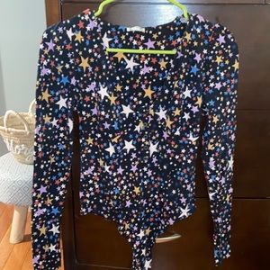 Free People star print bodysuit